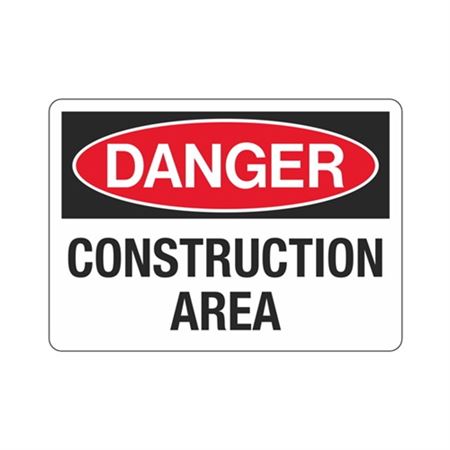 Danger Construction Area Sign